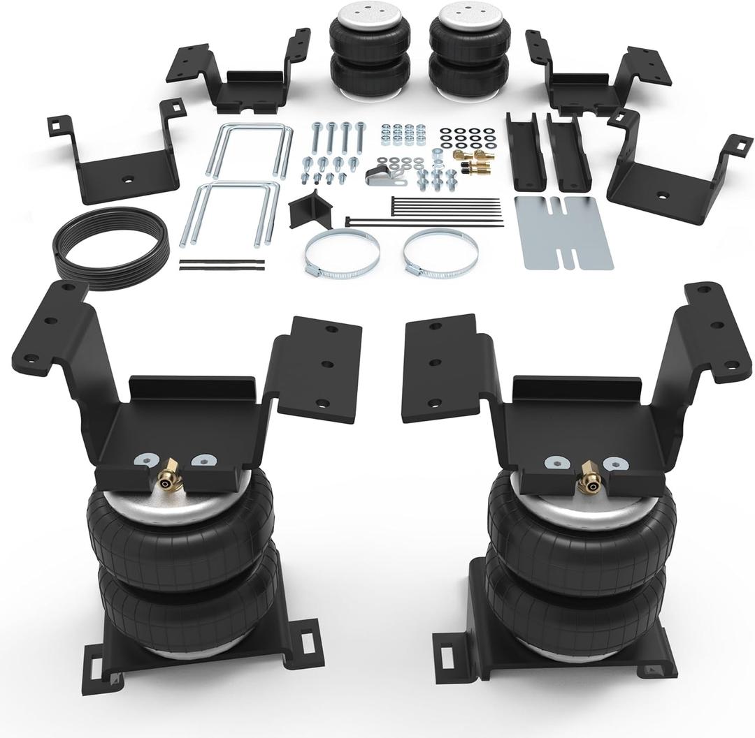 DEEAGLE 57338 Air Bags Suspension Kit for 2011-2019 Chevrolet Chevy Silverado 2500HD 3500HD, GMC Sierra 2500HD 3500HD, 5000Lbs of Load Leveling Capacity, Rear Helper Airbags for Trucks(DESK57338)