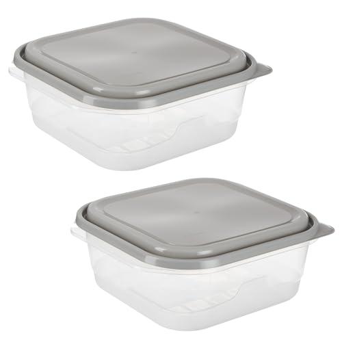 GoodCook EveryWare Extra Large Square Food Storage Container, 2 Pack, BPA Free