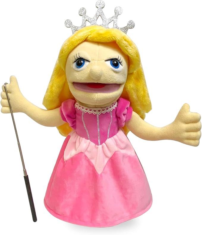 okegztoa 16" Puppets Entriloquist Puppet,Hand Puppets for Kids Plush Princess Puppe t for Adults with Removable Mouth Puppet for Kids Ages 48，Hand Puppet for Adults with Scalable Puppets Control Rod