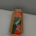 12 Bundles Artificial Fall Flowers for Outdoors Fall Thanksgiving Decorations, UV Resistant Fake Mums Realistic Fake Fall Plants Faux Plastic Flowers for Outdoor Home Gardens Porch Fall Decor(Orange)