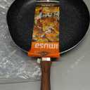 IMUSA USA Woodlook 12" Black Stone Fry Pan Handle and Speckled Nonstick Interior