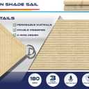Windscreen4less 18' x 18' Sun Shade Sail Rectangle Outdoor Canopy Cover UV Block for Backyard Porch Pergola Deck Garden Patio (Sand)