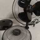 Holmes 12 Inch Oscillating Table Fan 3 Speeds 75 Degree Wide Angle Oscillation Adjustable 15 Degree Tilt Quiet Operation Home Office Bedroom Kitchen Black