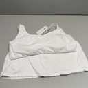 V FOR CITY Women Plus Size Tank Tops with Built-in Padded Bra Adjustable Strap V-Neck Camisole Cotton Cami Shirts 1X-4X (2X, White)