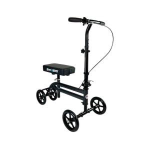 KneeRover KW-07 Knee Scooter Steerable Knee Walker Crutch - Matt Black