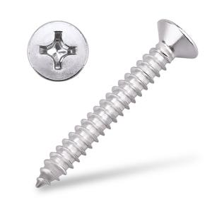 #12 x 1-1/4" (50 pcs) Flat Head Sheet Metal Screws, 304 Stainless Steel (18-8), Phillips Drive, Self Tapping, Corrosion Resistant Screws for Wood, Sheet Metal and More