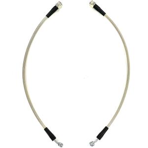 Braided Stainless Brake Hose (THIS IS NOT A VEHICLE SPECIFIC HOSE, please see bullet points for fitment sizes) 15.25 Inches Long with 10mm Banjo Holes (Does Not Include Hardware) Made in USA