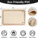 Placemats Set of 6, Heat Resistant & Waterproof Table Mats for Dining, Non Slip Scratch Proof Place Mats for Kitchen, Easy to Clean - Outdoor,Indoor Use17x12 Inch