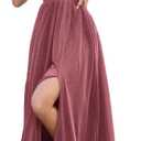 VOUIAO Women's 2026 Elegant Formal Gown Summer Long Prom Dress Wedding Bridesmaid Guest Evening Party Cocktail Maxi Dress Lotus Root Powder M