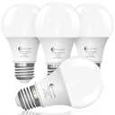 evelor A19 LED Light Bulbs,60 Watt Equivalent Daylight 5000K with E26 Base,Efficient 9W,800 Lumens Non-Dimmable LED Bulbs,15000 Hours, Ideal for Bedroom Living Room, 4-Packs