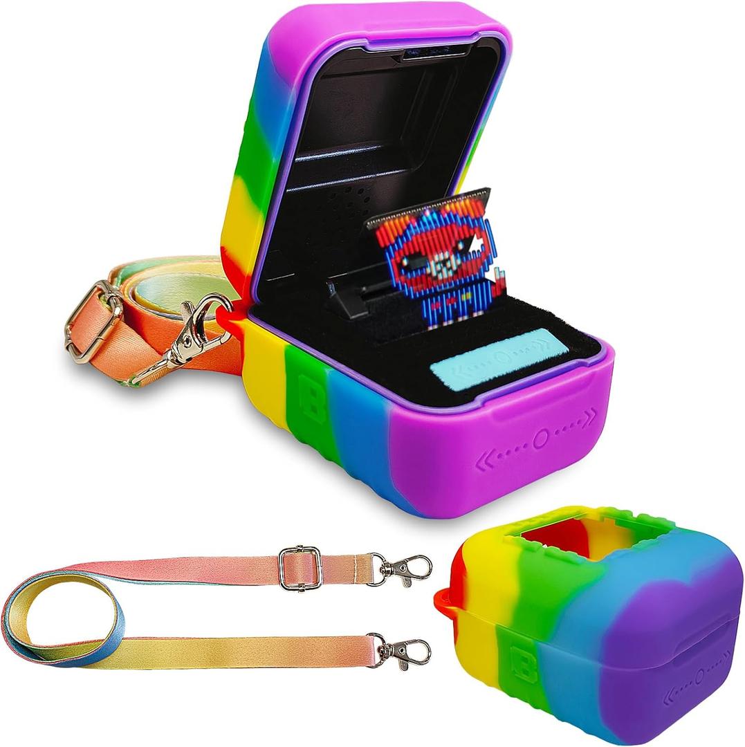 JCHPINE Silicone Cover Case for Bitzee Interactive Toy Digital Pet and Case, Protective Skin Sleeve for Bitzee Virtual Electronic Pets Accessories (for Original 15 Animals) (Multicolor)