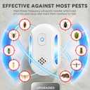 (2026 Upgraded) Ultrasonic Rodent & Pest Indoor Repeller - Stronger Driving Force, Repellent for Mouse, Mice, Rats, Roaches, Ants, Spiders, Bugs, Home Plug-in Device, 2 Mode Switching (6 Pack)