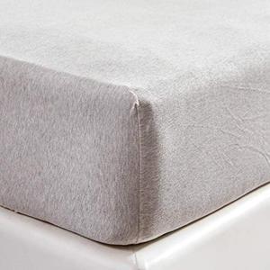 PURE ERA Jersey Knit Cotton Fitted Bottom Sheet ONLY (No Flat Sheet or Pillow Cases) Deep Pocket Up to 15" to 20" Ultra Soft Comfy Breathable White King