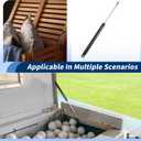 21 Inch 200N/44lb/20kg Gas Springs, 21" Gas Struts Hydraulic Lift Support Toolbox Storage Box Window, 1 Pcs, Silver Tone