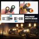 DREAMIZER 2PCS 2FT Fat Whip Lights 360°Spiral Chase Offroad Warning Lighted Antenna LED Whips Side by Side with Turn Signal Brake Reserving Lights for UTV ATV RZR Can-Am SXS Polaris Offroad Truck