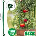 100Pcs Plant Stake Arms for Tomato Cage,11.8" Garden Stake Connectors with 2 Adjustable Buckles,Expandable Trellis Connectors Attach 11mm Diameter Plant Stakes for Climbing Plants Vegetables