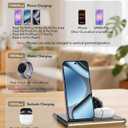 3 in 1 Foldable Charging Station for Google Pixel Watch 4, Wireless Charger for Google Pixel,Fast Wireless Charger Stand, Travel Charger for Pixel 10 Pro/Pro XL/Fold,Buds Pro 2(Only for Watch 4)