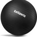 GalSports Anti-Burst Slip Resistant Stability Ball - Swiss Ball for Home Gym & Physical Therapy (L(26ines/65cm/No Pump), Black)