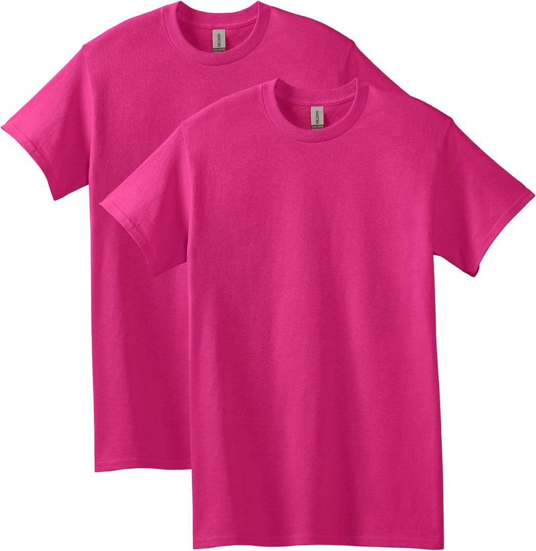 Gildan Adult Heavy Cotton T-Shirt, Style G5000, Multipack (Pink, XXL)