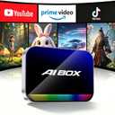 Magic AI Box, Wireless CarPlay Android Auto Adapter with Net-Flix YouTube TikTok, Built-in Play Store and Screen Mirroring, Plug and Play Video Adapter for OEM Factory Wired CarPlay Vehicles