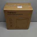 TIPGO Slim Bathroom Trash Can with Lid Soft Close, Step Pedal, 6 Liter / 1.6 Gallon Stainless Steel Trash Bin, Small Garbage Cans for Bedroom, Office, Kitchen (White)