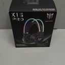 ONITOON Lightweight Gaming Headset with Detachable Cat Ears, RGB Lighting, Wired Over Ear Headphones with Mic for PC, PS4, PS5, Switch, Stereo Surround Sound, Self-Adjusting Headband