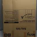 keny 36" Extra Tall Baby Gate for Stairs, 29"-42.5" Wide Auto Close Dog Gate, Pressure Mounted Easy Walk Through Pet Gate for Doorways, Durable Safety Stair Gate, White