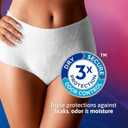TENA Stylish White Incontinence Underwear for Women, Super Plus Heavy Absorbency, Adult Diapers, Large (Waist Sizes 37in-50in), 16 Count