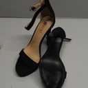 IDIFU Women's Stiletto High Heel Sandals Platform Open Toe Ankle Strap Dress Shoes for Women Bride Ladies in Wedding Bridal Party Homecoming (6.5, Black Nubuck)