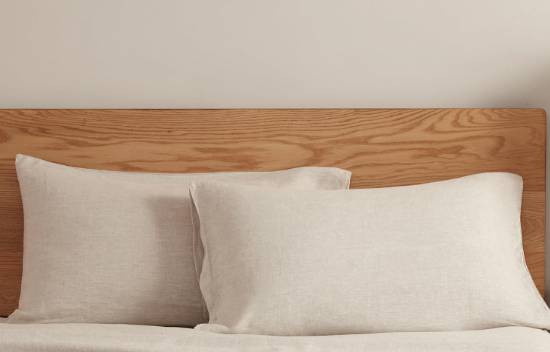 DAPU 100% Linen Pillowcases 20x30 Inches Pillow Cases (Pack of 2) with Envelope Closure, Stone Washed Breathable and Cooling (Natural Linen, Queen)