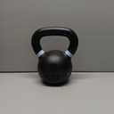 Yes4All Powder Coated Kettlebell, Cast Iron Core Kettlebells with Non-Slip Handle & Flat Bottom for Conditioning, Heavy Duty for Strength Training, 9lb to 71lb - Single & Pair (G - Light Blue - 16 KG / 35 LB)