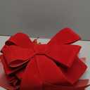 5 Pack Red Velvet Christmas Tree Bows - 9"x12" PVC Holiday Decor Indoor/Outdoor