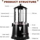 YUCHENGTECH 10L Commercial Hot Chocolate Machine Maker and Dispenser - Beverage Warmer for Heating Coffee, Milktea - CE Certification (110V)