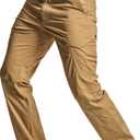 CQR Men's Quick Dry Tactical Pants, Water Resistant Outdoor Pants, Lightweight Stretch Cargo Work Hiking Pants, 36W/30L