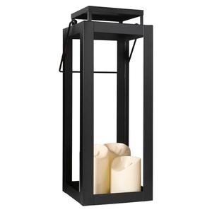 Amazon.com: 12.4" Black Metal Modern Candle Lantern  Decorative Hurricane Lantern for Indoor & Outdoor Use, Ideal for Table, Black Lantern for Mantle, Halloween, Christmas, and Wedding Decor (No Glass Panel) : Tools & Home Improvement