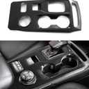 Central Control Gear Shift Panel Trim Cover Compatible with 2024 2025 2026 Ford Ranger Raptor, ABS Carbon Fiber Look Console Gear Shifter Bezel Shift Box Sticker Decorative Cover
