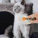 Cloud Cat Brush, 3-in-1 Self-Cleaning Cat Brush Steam Pet Brush with 360 Rotating Arm Cat Hair Steamy Brush Dog Steam Brush for Shedding Best Steam Brush for Pet Cat Dog (Khaki)