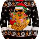 Goodstoworld Men/Women Light Up Knitted Ugly Christmas Sweater with Multi-Colored Led Flashing Lights (Medium)