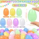 Seifar 180PCS 2.4Inch Easter Eggs Set, 7 Bright Colors Plastic Fillable Eggs for Easter Egg Hunt, Basket Stuffers, Party Games, Classroom Activities & Spring Decor