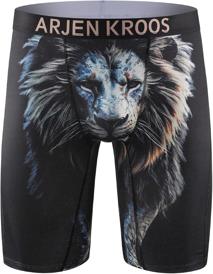 Arjen Kroos Men's Compression Shorts Athletic Workout Running Performance Underwear Long Boxer Briefs, L