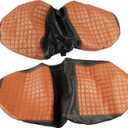 WFLNHB Golf Cart Seat Cover Kit Replacement for Common Seat Cushion Golf cart Vinyl Seat Cover (Brown)