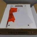 TUTOTAK Small Narrow LED End Table with Charging Station, Side Table Outlets, Nightstand with 2 Cloth Drawers, Couch Table, for Living Room, Bedroom, Bedside, White TB01BW085L