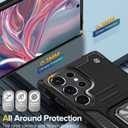 for Samsung Galaxy S25 Ultra 5G Case Rugged Military Grade Heavy Duty Armor Shockproof S25 Ultra Phone Case with 360 Metal Ring Kickstand Mount Magnetic Cover for Samsung Galaxy S25 Ultra (Black)