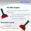 3 x Rubber Window Tint Squeegee, Super Flexible Silicone Squeegee No-Slip Handle for Car Remove Frost and Snow, RV, Windshield, Shower, Bathroom, Glass, Mirror 5 in Length (Red)