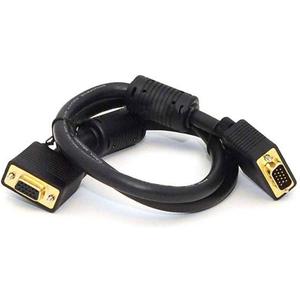 Monoprice 102897 3-Feet Super VGA Male to Female Monitor Cable with Ferrites Black