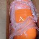 6 Inch Jumbo Filable Easter Eggs Perfect for Easter Egg Hunt Basket Stuffers Fillers Classroom Prize Supplies Toy (Orange)