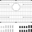 Kitchen Sink Grid and Sink Protectors, Stainless Steel Sink Grids for Bottom of Kitchen Sinks, 26" x 14 1/16" with Rear Drain for Single Bowl Sinks, 304 Stainless Steel Material
