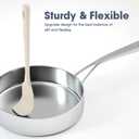 5 Pieces Silicone Spatula Set, Food Grade Rubber Spatula, Upgrade Strong Handle with Ergonomic Grip, Heat Resistant Up to 600F for Nonstick Cookware, Cooking Candy Series (Cream White)