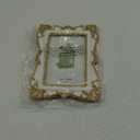 4x6 Vintage Picture Frame, White Gold Picture Frame with Real Glass Front, Ornate Antique Retro Photo Frame, Wall or Table Top Photo Display, Vintage Decor, Gallery