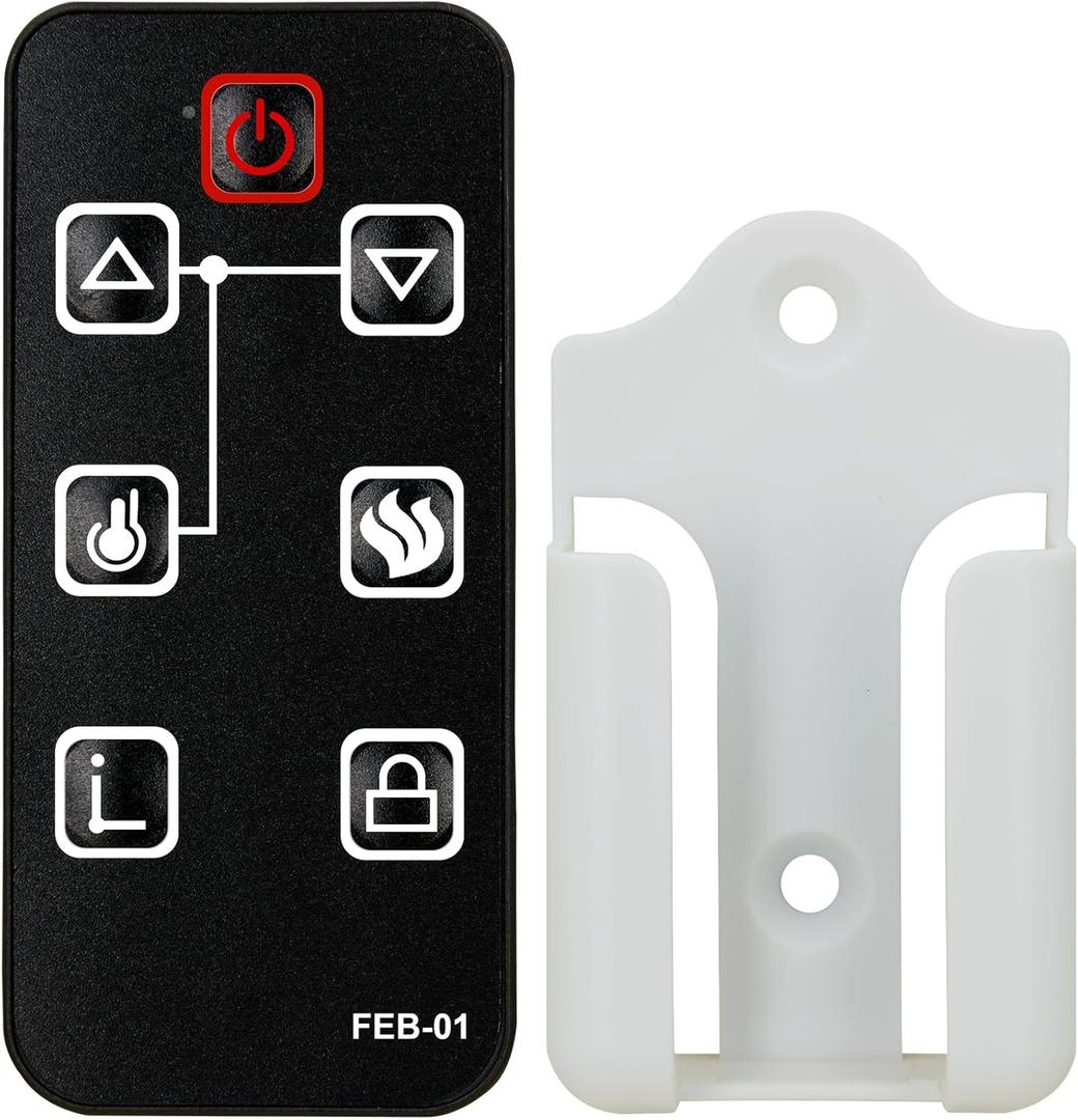 Replacement for FEBO Flame Electric Fireplace Remote Control ZHS-30-A 13IN-30-054